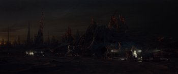 Movie still from “Ender's Game” (2013), directed by Gavin Hood – An image of a truck in the middle of the night; Extreme Wide shot, High angle