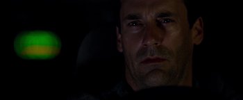 Movie still from “The Town” (2010), directed by Ben Affleck – A person with his eyes wide open; Close Up shot, Low angle