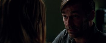 Movie still from “The Town” (2010), directed by Ben Affleck – A person talking to another person; Close Up shot, Over the shoulder angle