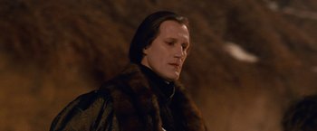 Movie still from “The Twilight Saga: Breaking Dawn - Part 2” (2012), directed by Bill Condon – A person wearing a fur coat; Close Up shot, Low angle