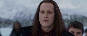 Movie still from “The Twilight Saga: Breaking Dawn - Part 2” (2012), directed by Bill Condon – A person with long black hair; Close Up shot, Over the shoulder angle