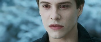 Movie still from “The Twilight Saga: Eclipse” (2010), directed by David Slade – A young man's eyes and face; Close Up shot, High angle