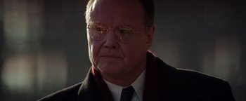 Movie still from “Enemy of the State” (1998), directed by Tony Scott – Close Up shot, Low angle