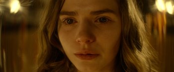 Movie still from “The Unholy” (2021), directed by Evan Spiliotopoulos – A woman's eyes and face; Close Up shot, High angle