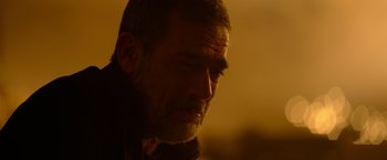 Movie still from “The Unholy” (2021), directed by Evan Spiliotopoulos – A person with a beard; Close Up shot, Over the shoulder angle