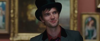 Movie still from “The Vow” (2012), directed by Michael Sucsy – A person wearing a top hat; Close Up shot, Over the shoulder angle
