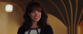 Movie still from “The Vow” (2012), directed by Michael Sucsy – A person wearing a black and white shirt; Close Up shot, Over the shoulder angle