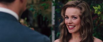 Movie still from “The Vow” (2012), directed by Michael Sucsy – A woman smiling for the camera; Close Up shot, Over the shoulder angle
