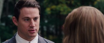 Movie still from “The Vow” (2012), directed by Michael Sucsy – A person talking to another person; Close Up shot, Over the shoulder angle