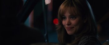Movie still from “The Vow” (2012), directed by Michael Sucsy – A person smiling at the camera; Close Up shot, Over the shoulder angle