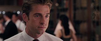 Movie still from “The Vow” (2012), directed by Michael Sucsy – A person wearing a shirt and tie; Close Up shot, Over the shoulder angle