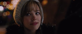 Movie still from “The Vow” (2012), directed by Michael Sucsy – A person wearing a hat; Close Up shot, Over the shoulder angle