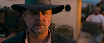 Movie still from “The Water Diviner” (2014), directed by Russell Crowe – A person wearing a hat; Close Up shot, Low angle