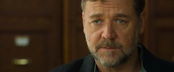 Movie still from “The Water Diviner” (2014), directed by Russell Crowe – A person with a beard; Close Up shot, Over the shoulder angle