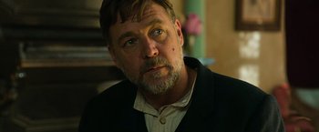 Movie still from “The Water Diviner” (2014), directed by Russell Crowe – A person wearing a jacket; Close Up shot, Low angle