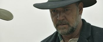 Movie still from “The Water Diviner” (2014), directed by Russell Crowe – A person wearing a hat; Close Up shot, Low angle