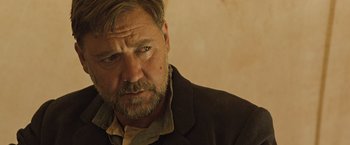 Movie still from “The Water Diviner” (2014), directed by Russell Crowe – A person with a beard; Close Up shot, Over the shoulder angle