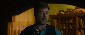 Movie still from “The Water Diviner” (2014), directed by Russell Crowe – A person wearing a vest; Close Up shot, Low angle