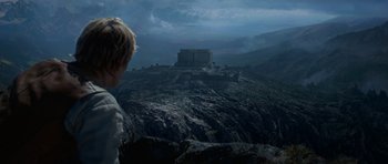 Movie still from “Eragon” (2006), directed by Stefen Fangmeier – Extreme Wide shot, High angle