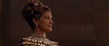 Movie still from “Thor” (2011), directed by Kenneth Branagh – A person wearing a dress; Close Up shot, Over the shoulder angle