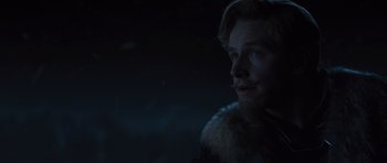 Movie still from “Thor” (2011), directed by Kenneth Branagh – A person wearing a fur coat; Close Up shot, Low angle