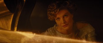 Movie still from “Thor” (2011), directed by Kenneth Branagh – A person wearing a white shirt; Close Up shot, Over the shoulder angle