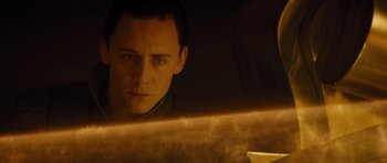 Movie still from “Thor” (2011), directed by Kenneth Branagh – A person looking at the camera; Close Up shot, Over the shoulder angle