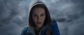 Movie still from “Thor: Love and Thunder” (2022), directed by Taika Waititi – A person wearing a hooded jacket; Close Up shot, Low angle