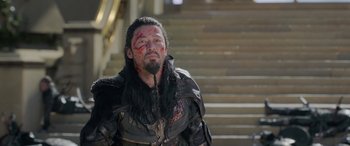Movie still from “Thor: Ragnarok” (2017), directed by Taika Waititi – Medium shot, Over the shoulder angle