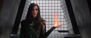 Movie still from “Thor: Ragnarok” (2017), directed by Taika Waititi – Medium shot, Over the shoulder angle