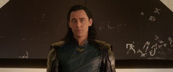 Movie still from “Thor: Ragnarok” (2017), directed by Taika Waititi – Close Up shot, Over the shoulder angle