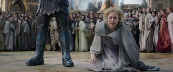 Movie still from “Thor: Ragnarok” (2017), directed by Taika Waititi – Medium shot, Low angle