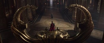 Movie still from “Thor: Ragnarok” (2017), directed by Taika Waititi – Extreme Wide shot, High angle