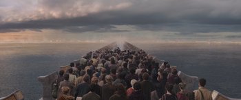 Movie still from “Thor: Ragnarok” (2017), directed by Taika Waititi – Extreme Wide shot, High angle