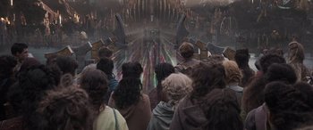 Movie still from “Thor: Ragnarok” (2017), directed by Taika Waititi – Extreme Wide shot, High angle