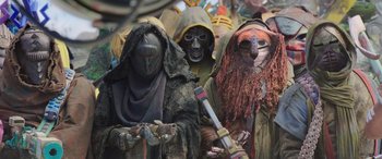 Movie still from “Thor: Ragnarok” (2017), directed by Taika Waititi – Medium shot, Low angle