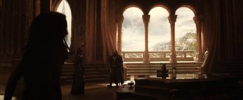 Movie still from “Thor: The Dark World” (2013), directed by Alan Taylor – Wide shot, Low angle
