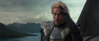 Movie still from “Thor: The Dark World” (2013), directed by Alan Taylor – Medium shot, Over the shoulder angle