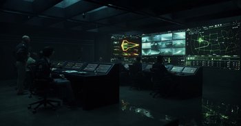 Movie still from “Top Gun: Maverick” (2022), directed by Joseph Kosinski – Wide shot, High angle