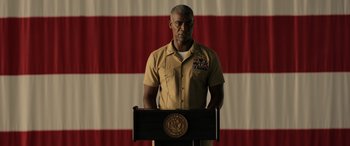 Movie still from “Top Gun: Maverick” (2022), directed by Joseph Kosinski – Medium shot, Low angle