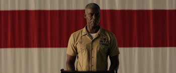 Movie still from “Top Gun: Maverick” (2022), directed by Joseph Kosinski – Medium shot, Low angle