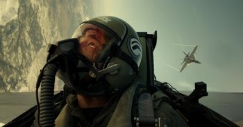 Movie still from “Top Gun: Maverick” (2022), directed by Joseph Kosinski – Close Up shot, Low angle