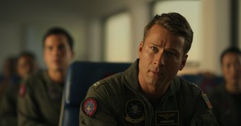 Movie still from “Top Gun: Maverick” (2022), directed by Joseph Kosinski – Close Up shot, Over the shoulder angle