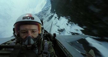Movie still from “Top Gun: Maverick” (2022), directed by Joseph Kosinski – Close Up shot, Low angle