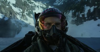 Movie still from “Top Gun: Maverick” (2022), directed by Joseph Kosinski – Close Up shot, Low angle