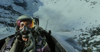 Movie still from “Top Gun: Maverick” (2022), directed by Joseph Kosinski – Close Up shot, Low angle