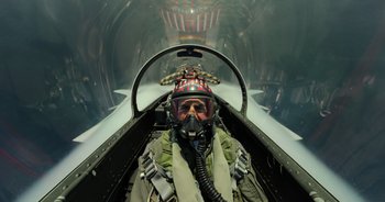 Movie still from “Top Gun: Maverick” (2022), directed by Joseph Kosinski – Medium shot, Low angle