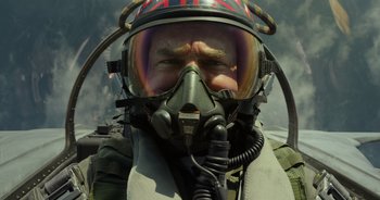 Movie still from “Top Gun: Maverick” (2022), directed by Joseph Kosinski – Close Up shot, Low angle
