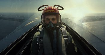 Movie still from “Top Gun: Maverick” (2022), directed by Joseph Kosinski – Close Up shot, Low angle