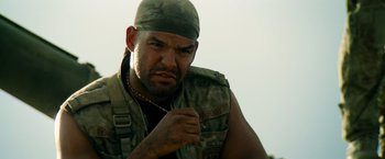 Movie still from “Transformers” (2007), directed by Michael Bay – Close Up shot, Low angle